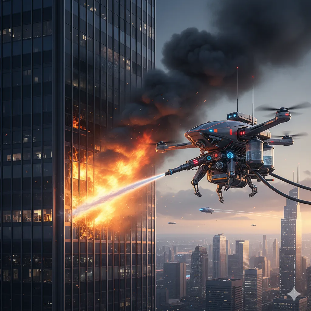 Revolutionizing Urban Safety: The Rise of the Firefighting Drone for Skyscraper Fires
