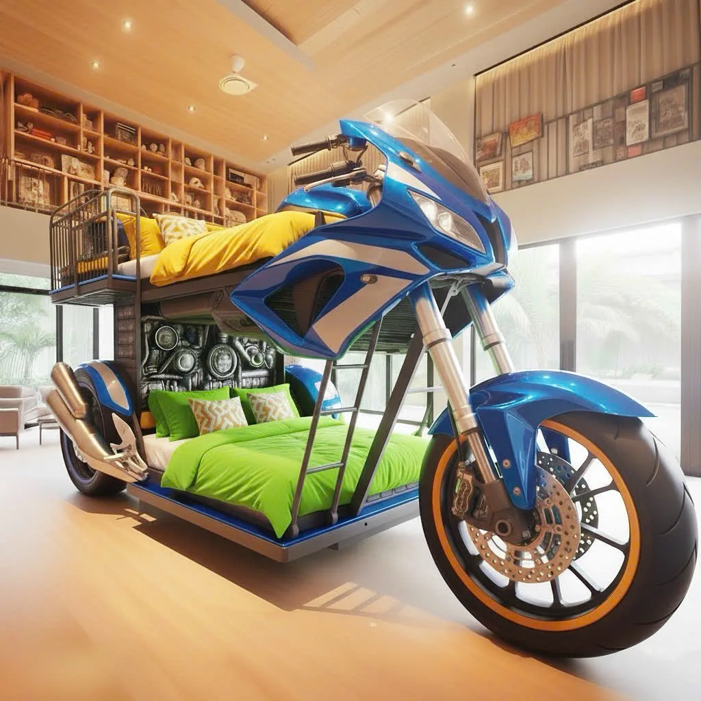 Embracing the Fun and Function of a Motorcycle Bunk Bed - Transforming Bedrooms into Adventure Islands