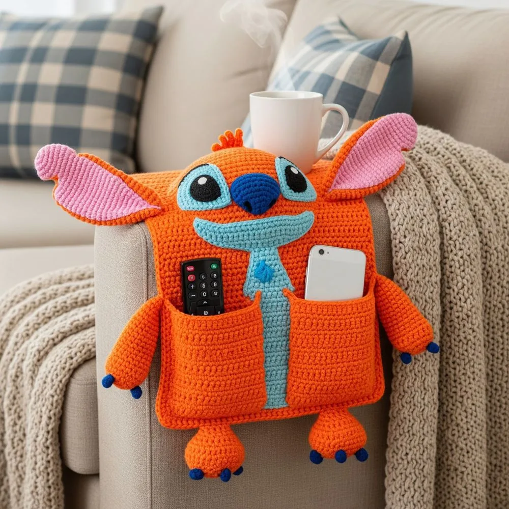 Examples of How to Incorporate a Stitch Crochet Sofa Organizer