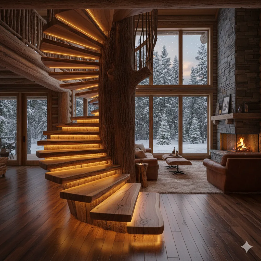 Comparing Traditional and Modern Wood Slab Staircases - Styles, Costs, and Maintenance