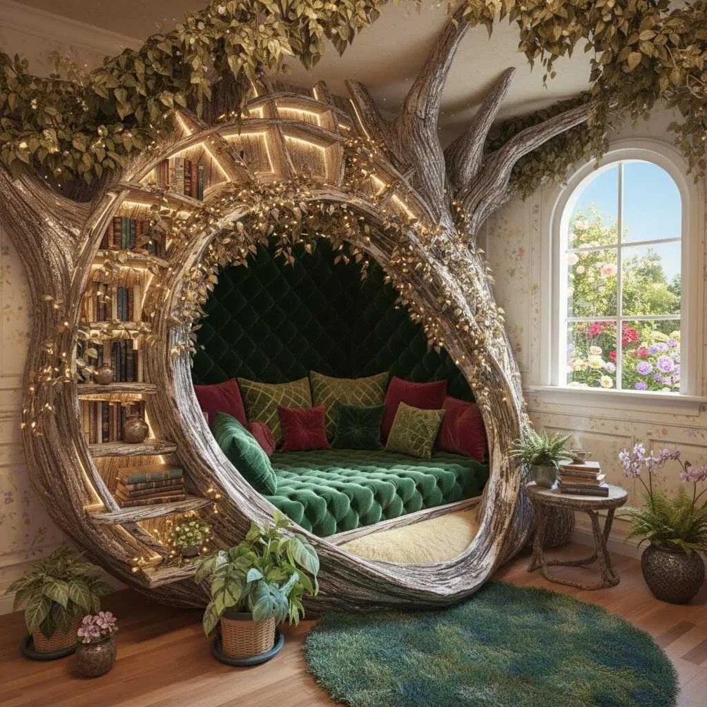 The Charm and Functionality of a Tree Shaped Reading Nook as a Kids’ Retreat