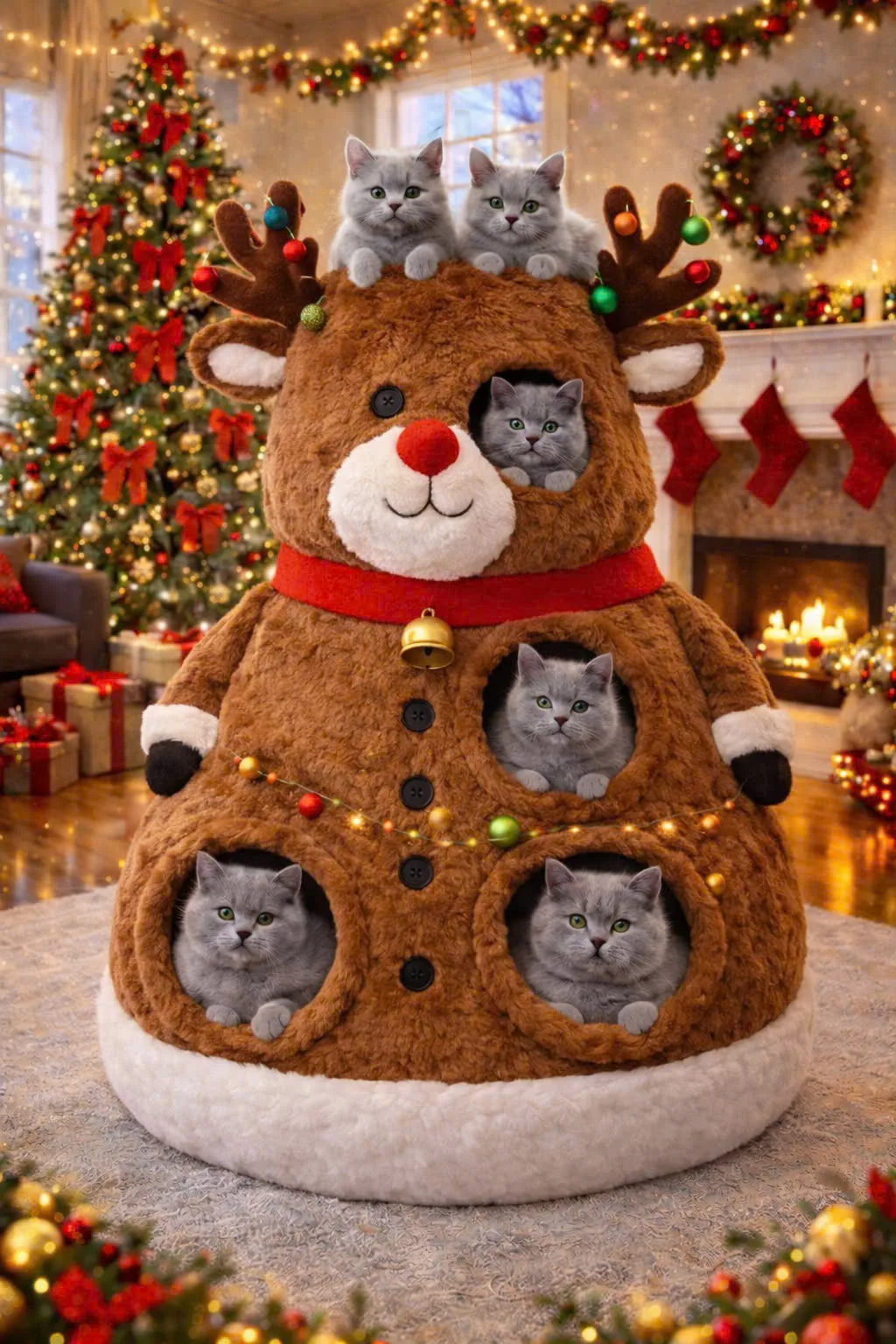 The Charm and Practicality of an Adorable Christmas Cat House