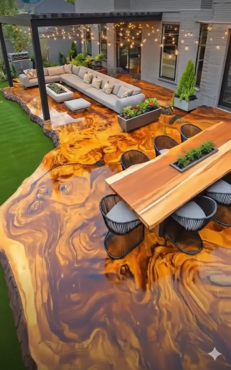 Epoxy Wood Slab vs. Composite Decking