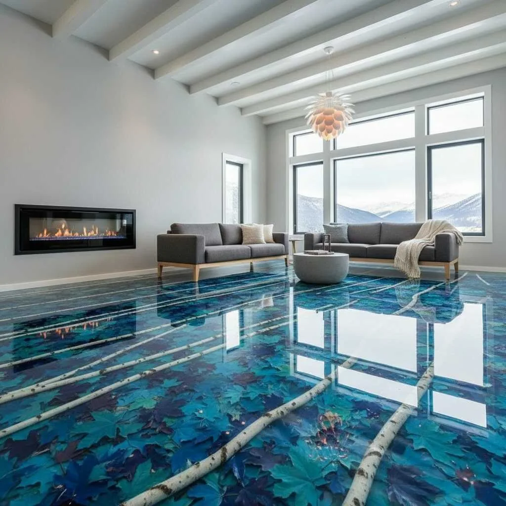 Leaves and Birch Branch Flooring vs. Reclaimed Wood