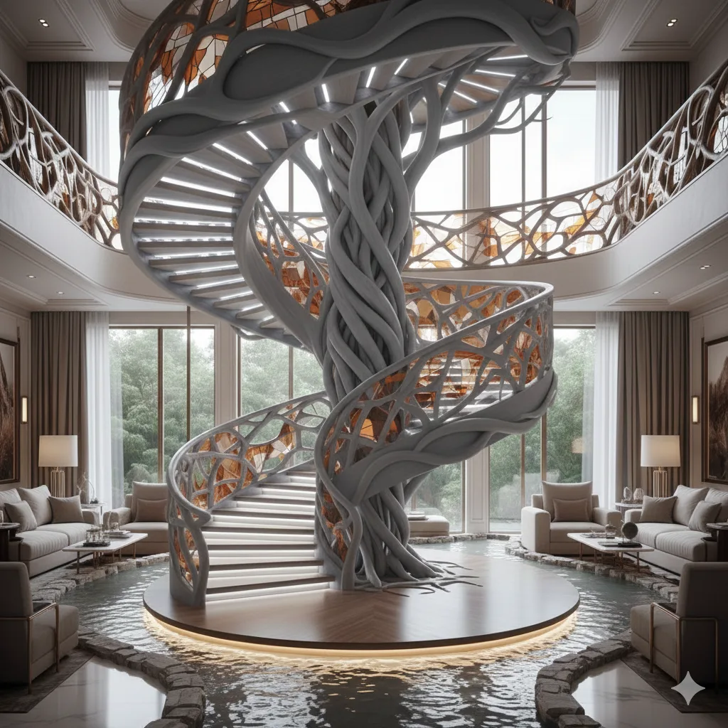 The Art and Craft of Designing Stained Glass Staircases