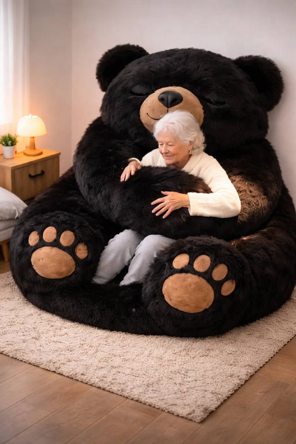 Cozy Comforts with Fluffy Bear Bean Bags - Transform Your Living Space into a Lazy Oasis