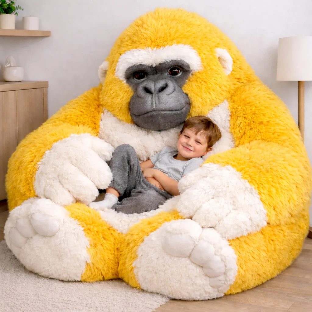 Discover the Comfort and Style of the Fluffy Gorilla Bean Bag - A Must-Have for Cozy Living