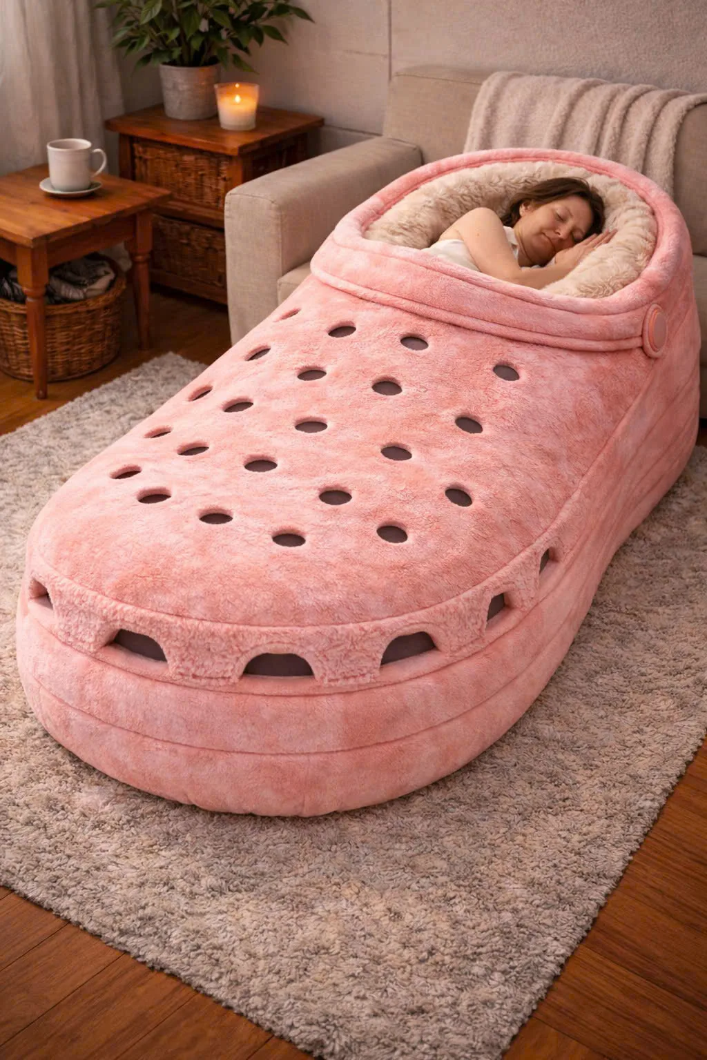4. Customizable Crocs Sleeping Bag by CamperFun