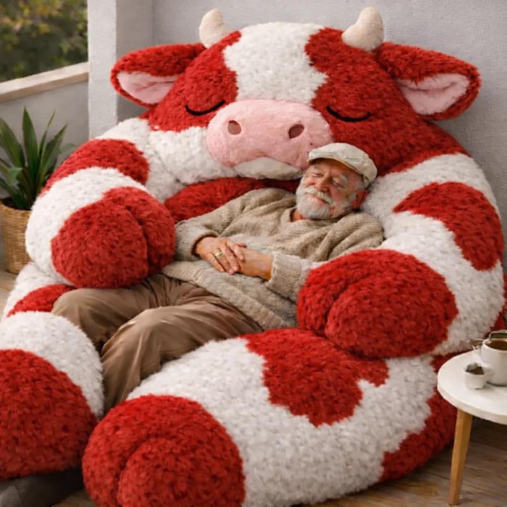 Embrace Comfort and Whimsy with the Dairy Cow Bean Bag - Your Perfect Home Addition