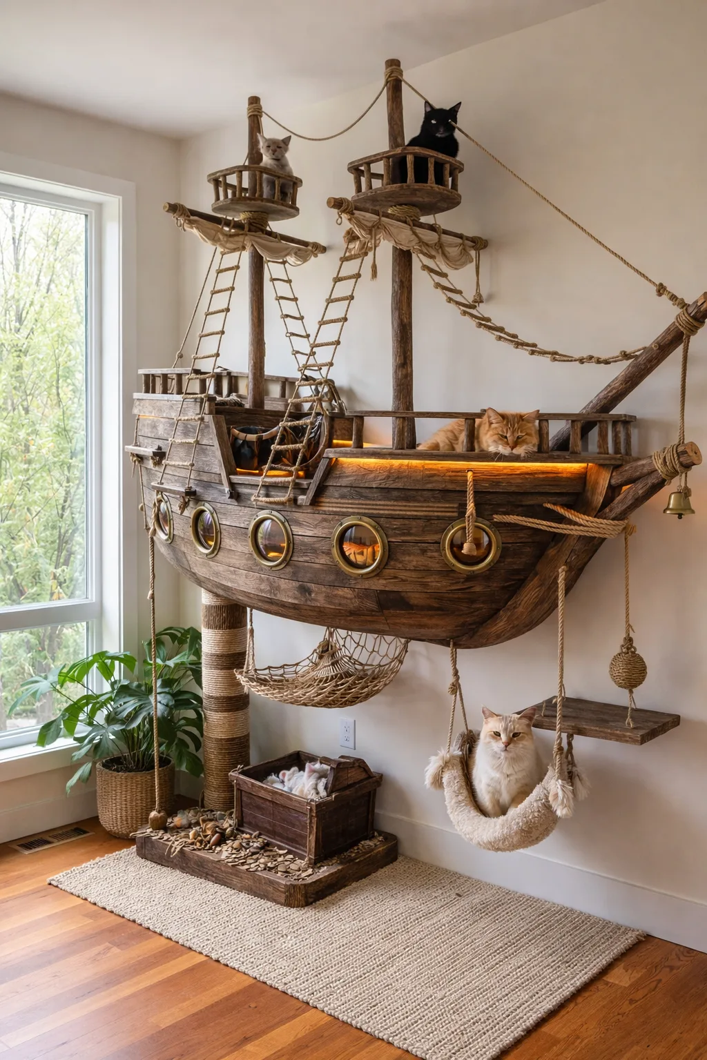 Comparing the Wooden Ship Cat Playground to Other Cat Structures