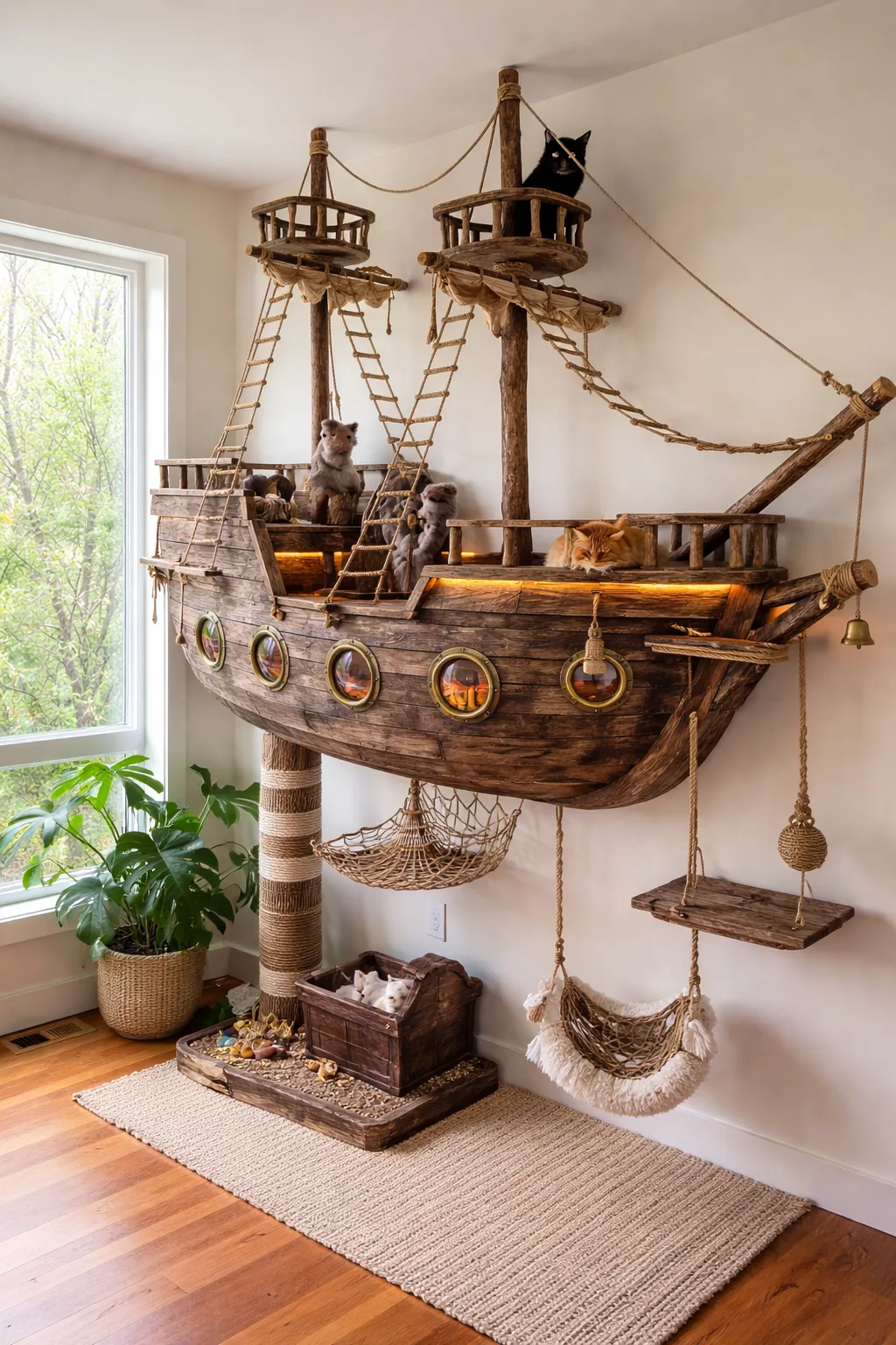 How to Use a Wooden Ship Cat Playground Effectively