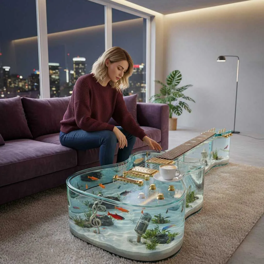 Comparing the Guitar Aquarium Coffee Table with Other Artistic Furniture