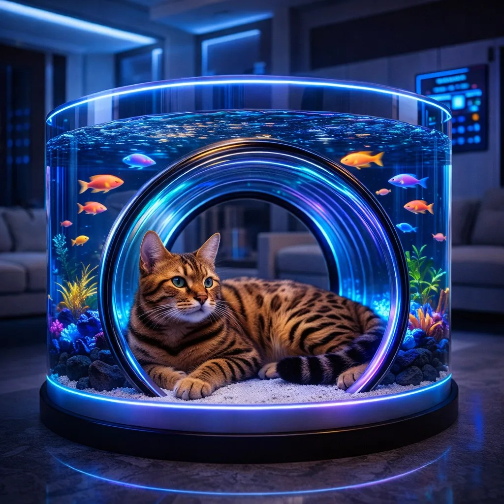 Exploring the Unique Features of an Aquarium with a Built-in Cat Tunnel