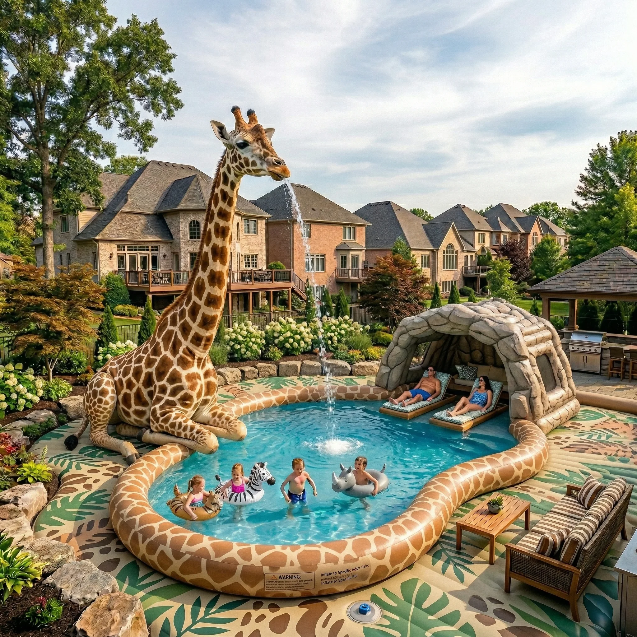 Understanding the Appeal and Utility of the Giant Inflatable Giraffe Pool