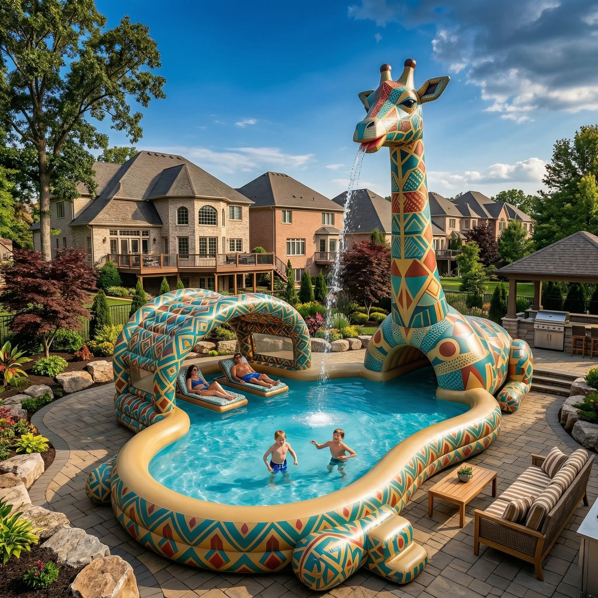 How to Use a Giant Inflatable Giraffe Pool Effectively and Safely