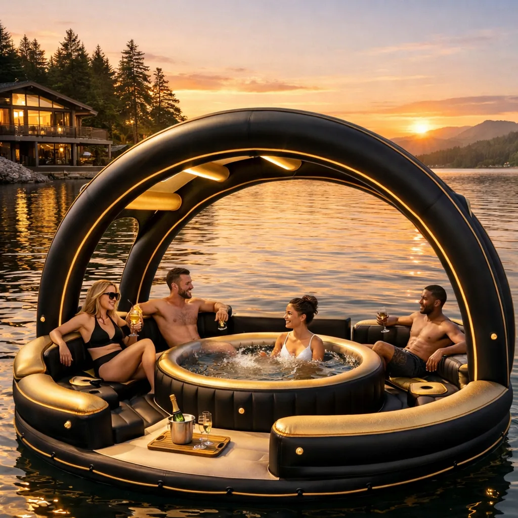 How to Use a Giant Inflatable Hot Tub Lake Float Effectively