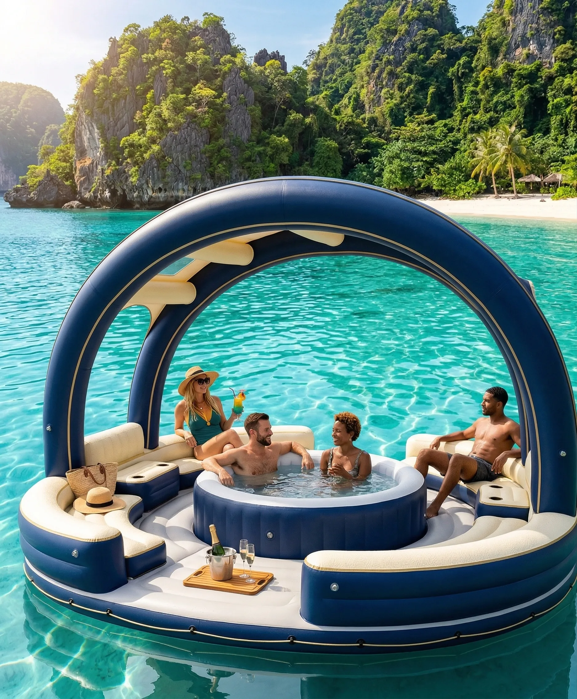 How to Use a Giant Inflatable Hot Tub Lake Float Effectively