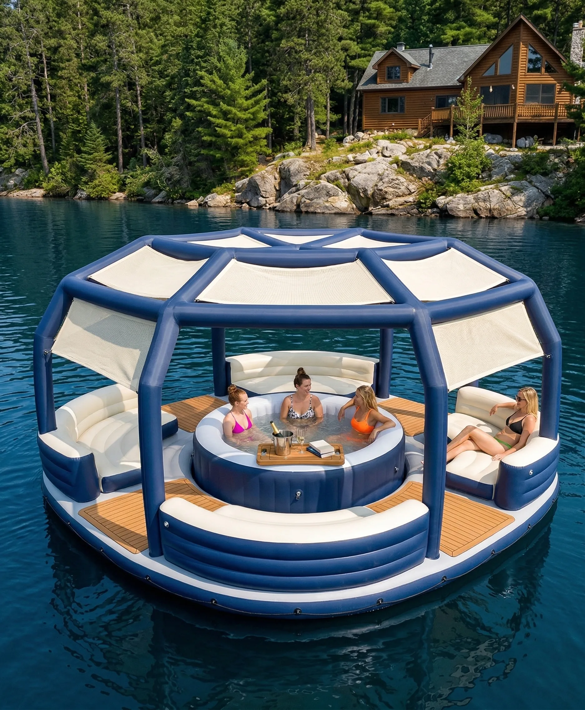 Comparing Different Types of Giant Inflatable Hot Tub Lake Floats