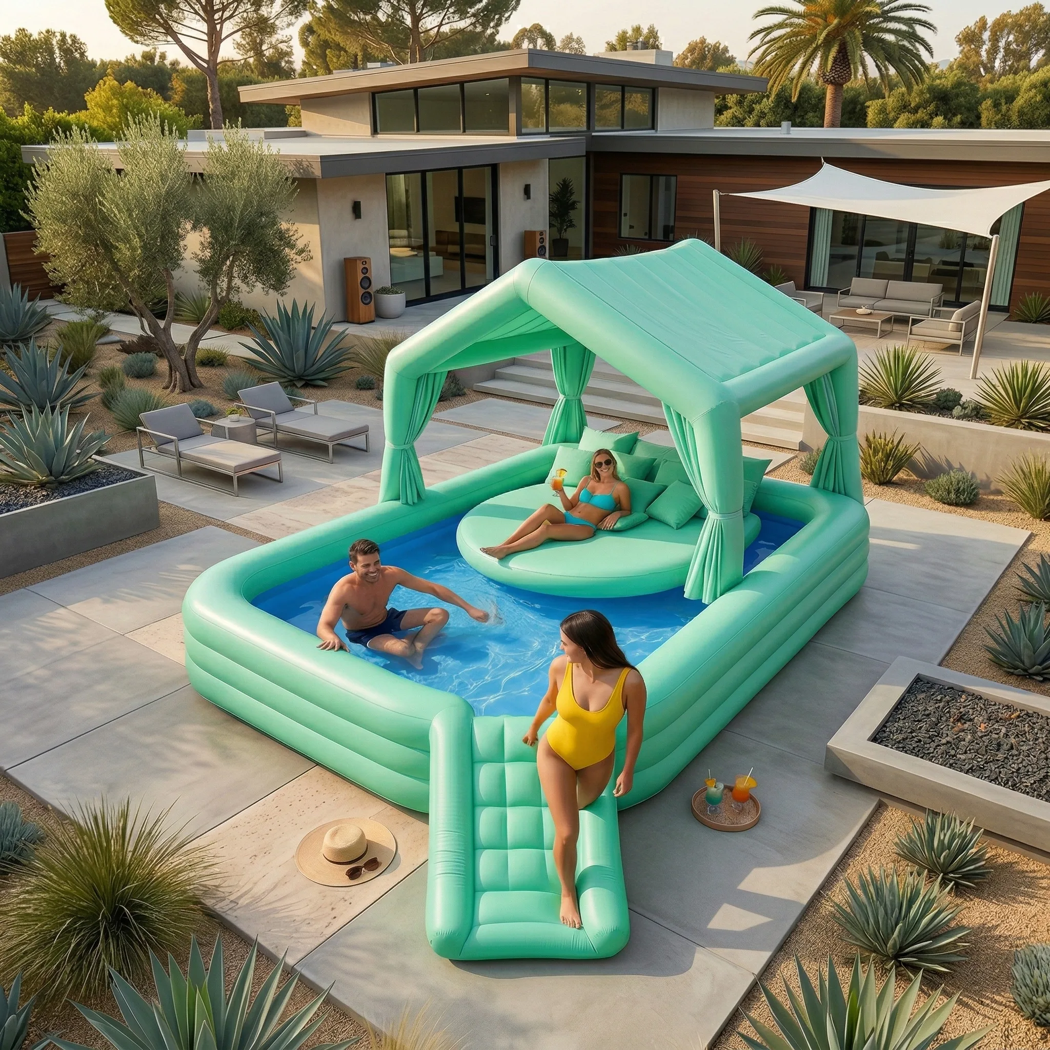 Practical Examples and Usage Ideas for the Giant Inflatable Pool Lounge Pavilion