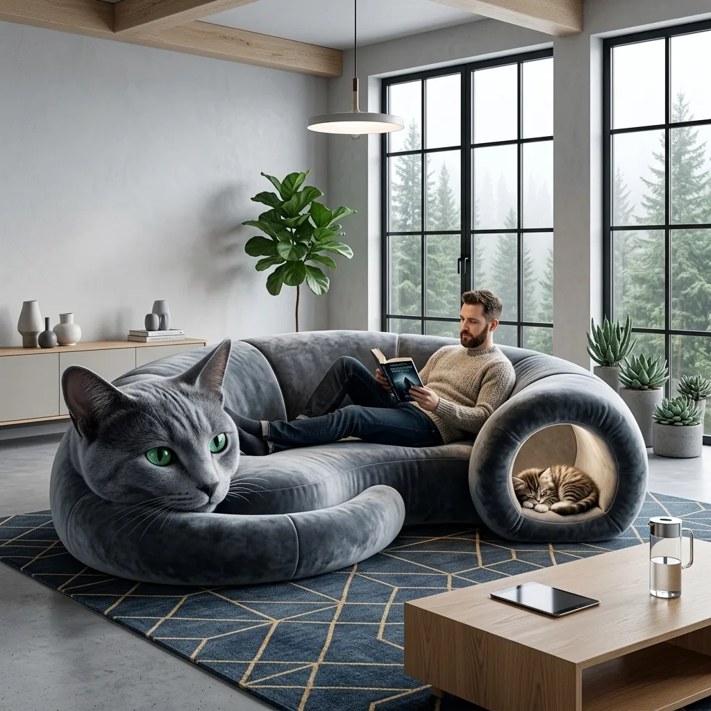The Versatility and Practicality of the Giant Cat Tunnel Lounge Sofa