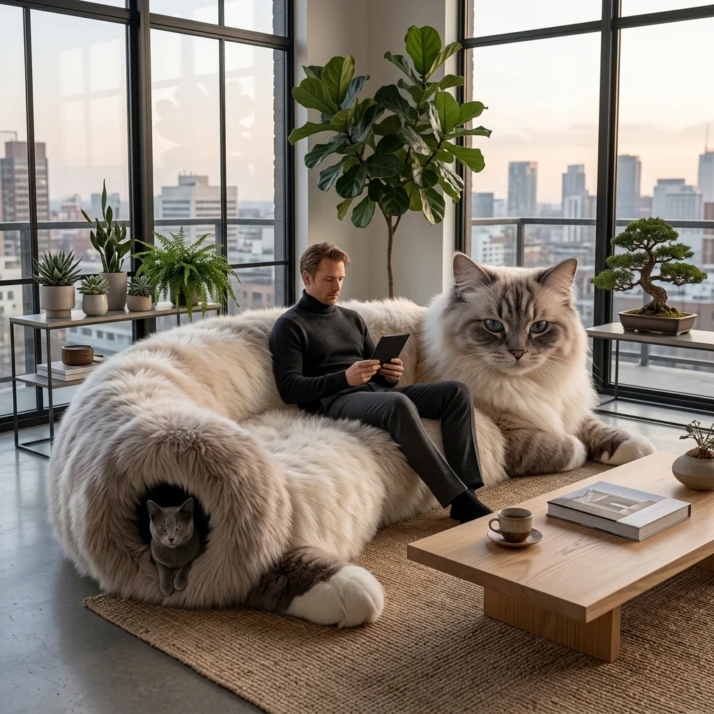 Discover the Comfort and Fun of the Giant Cat Tunnel Lounge Sofa - A Must-Have for Feline Enthusiasts
