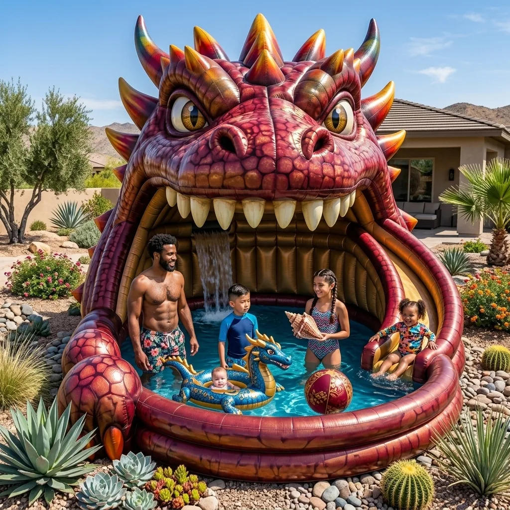 Dive into Summer Fun With the Giant Dinosaur Inflatable Pool — A Roaring Good Time for Kids and Families