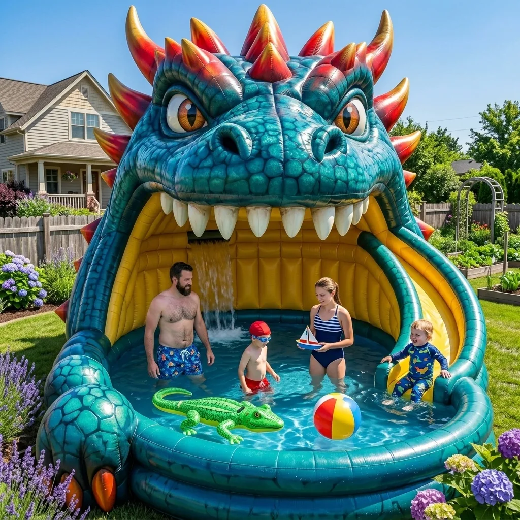Dive into Summer Fun With the Giant Dinosaur Inflatable Pool — A Roaring Good Time for Kids and Families