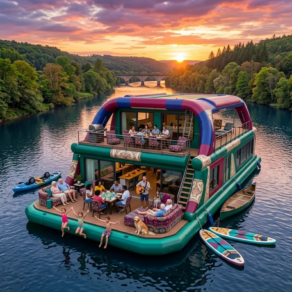 How to Use a Giant Inflatable Barge Home Securely and Efficiently
