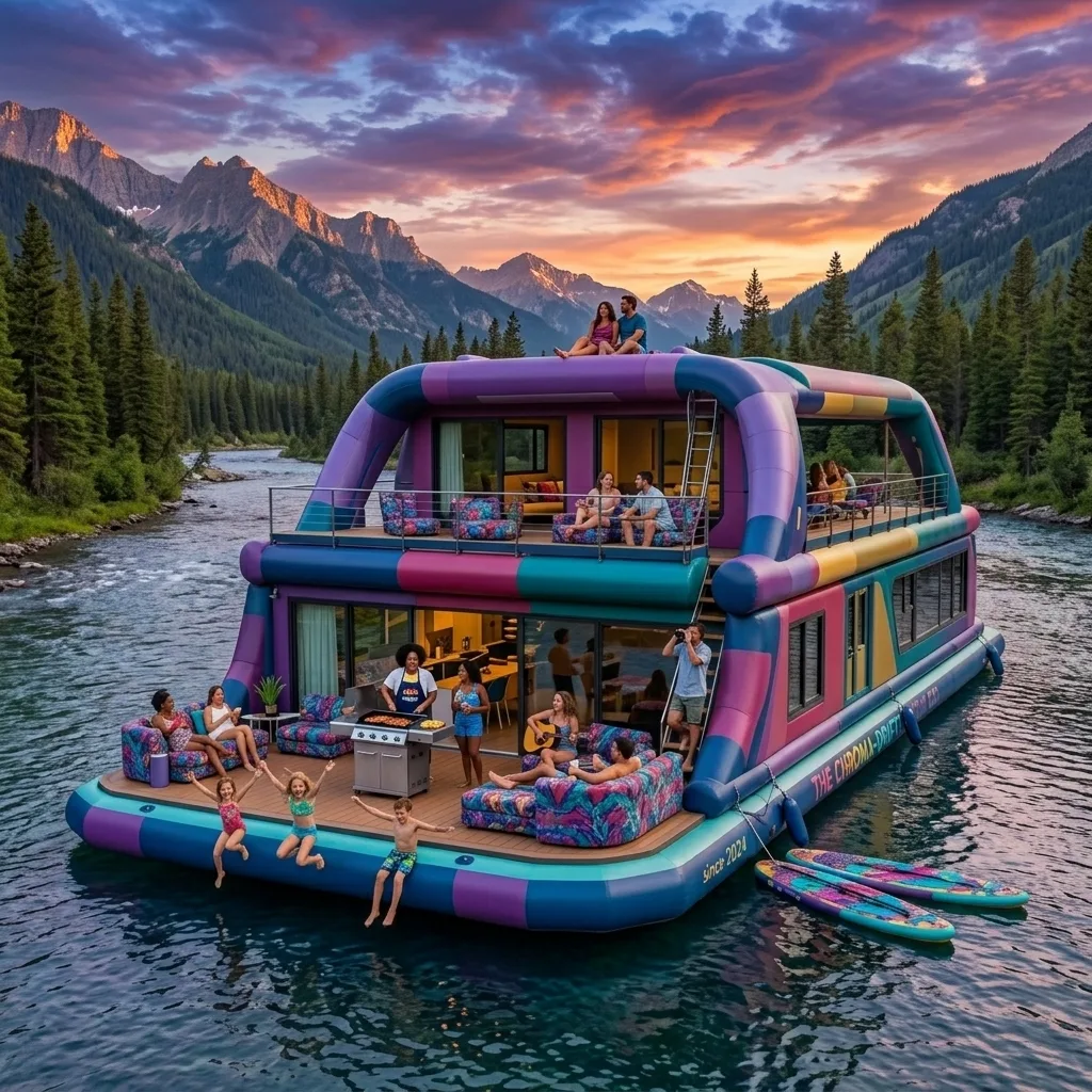 Building and Designing Your Own Giant Inflatable Barge Home
