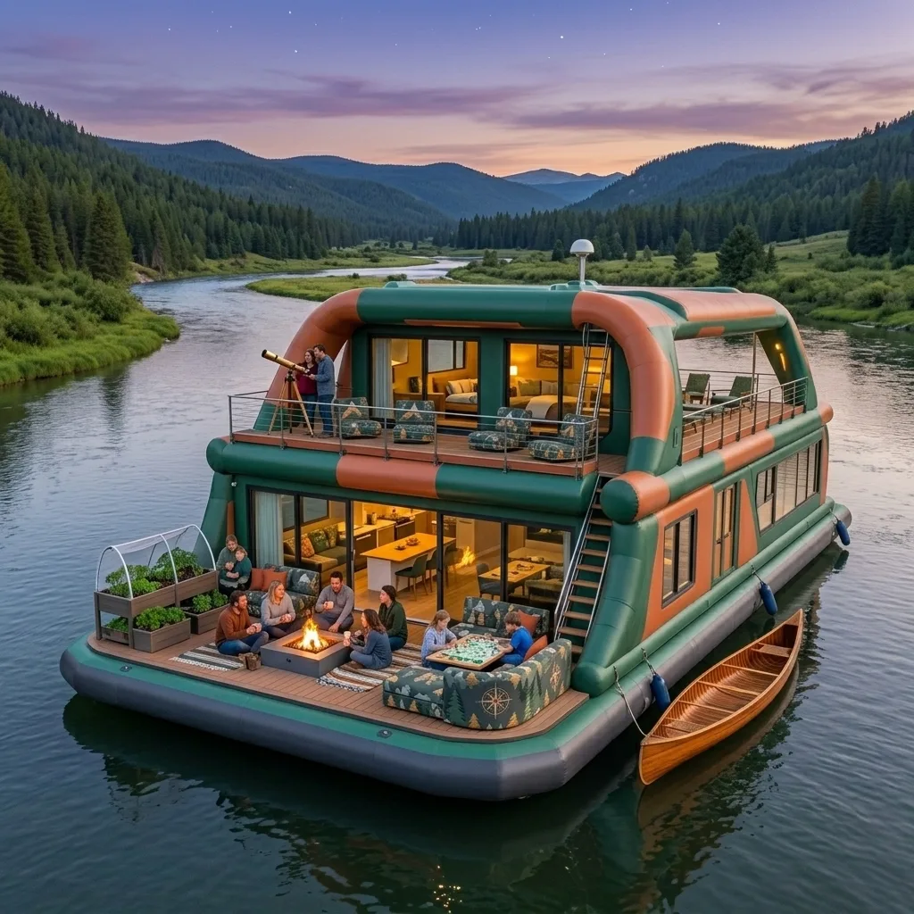How to Use a Giant Inflatable Barge Home Securely and Efficiently