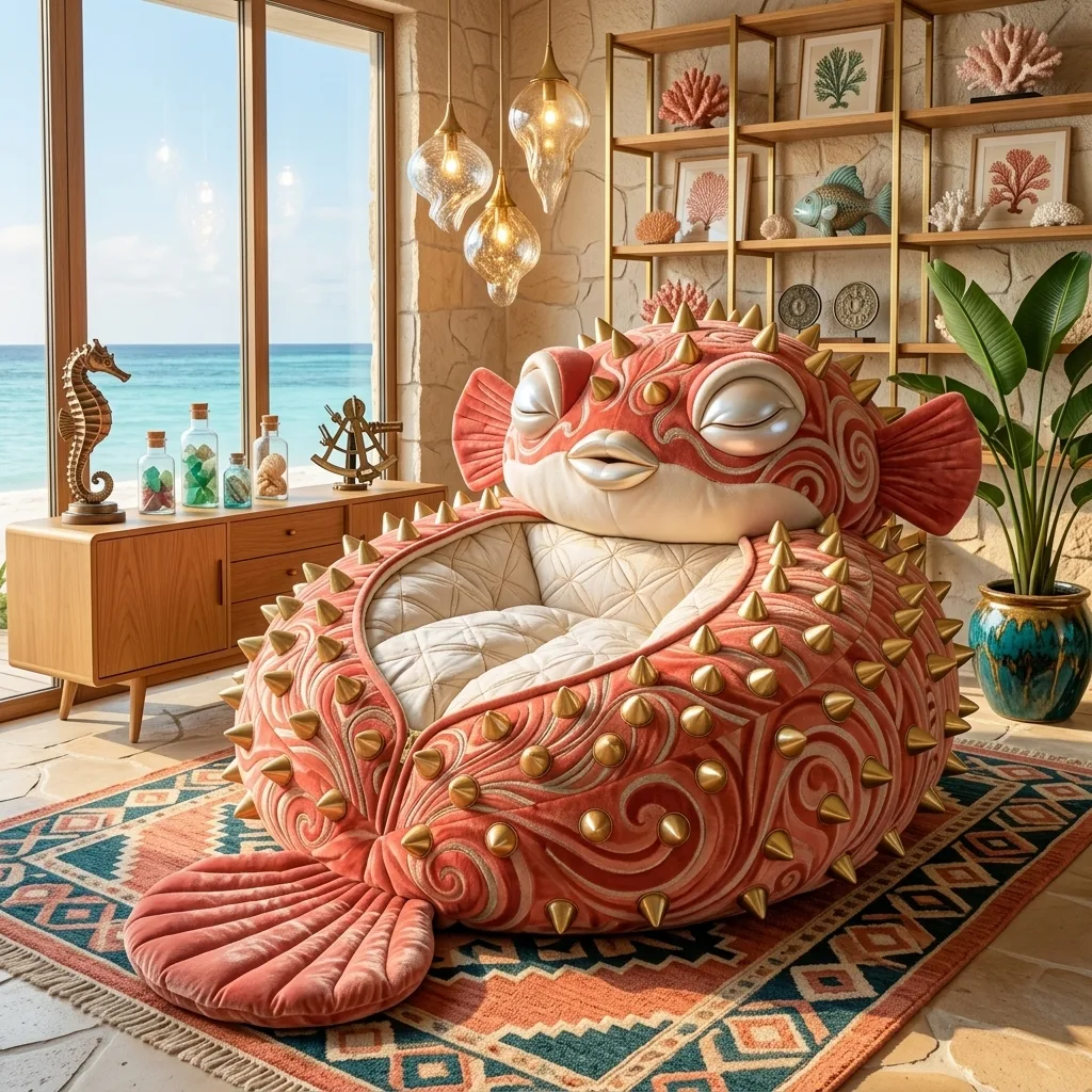 Dive into Comfort and Quirkiness - The Wonders of the Giant Pufferfish Sleeping Bag