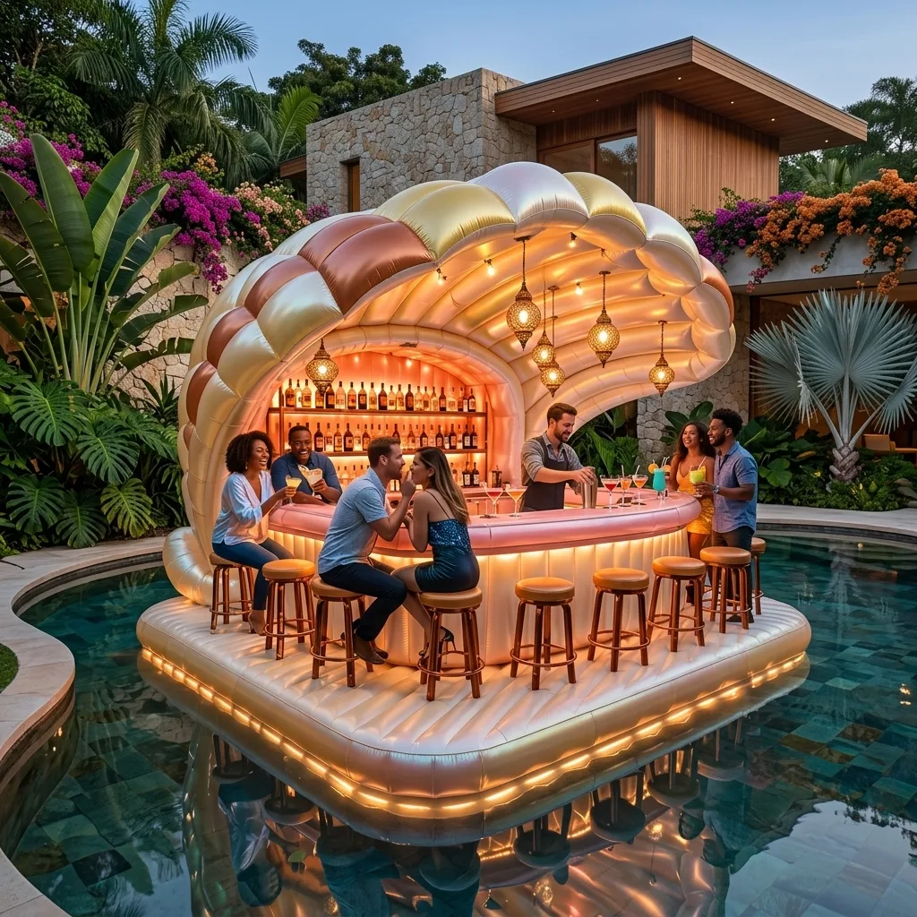 How to Use and Maintain Your Luxury Inflatable Shell Pool Bar Effectively