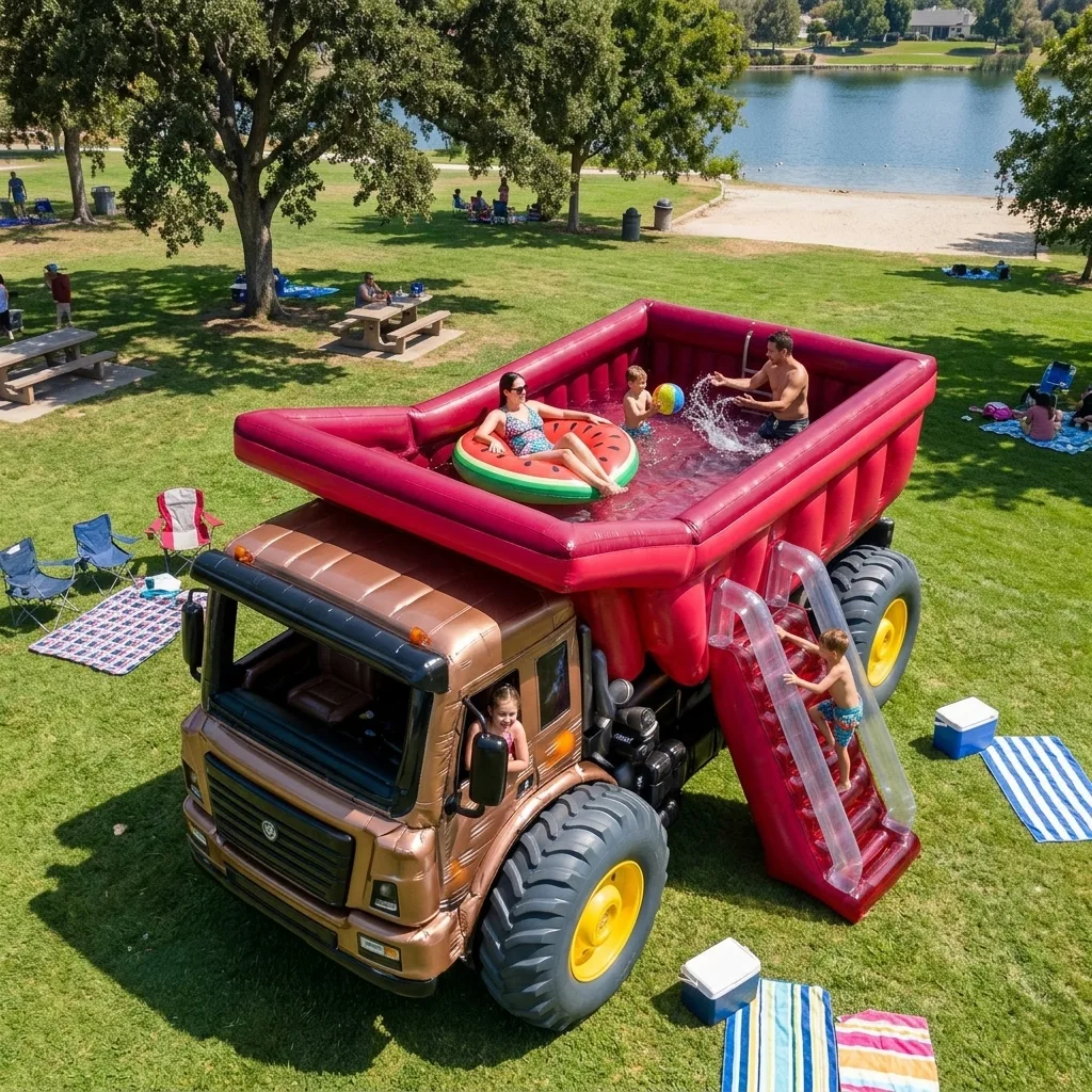 Why the Truck Shaped Inflatable Pool Is a Game Changer in Kids’ Outdoor Swimming Gear