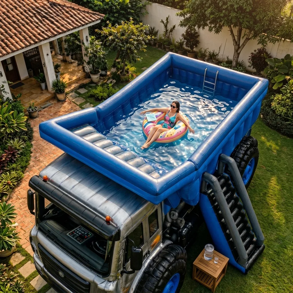 Why the Truck Shaped Inflatable Pool Is a Game Changer in Kids’ Outdoor Swimming Gear