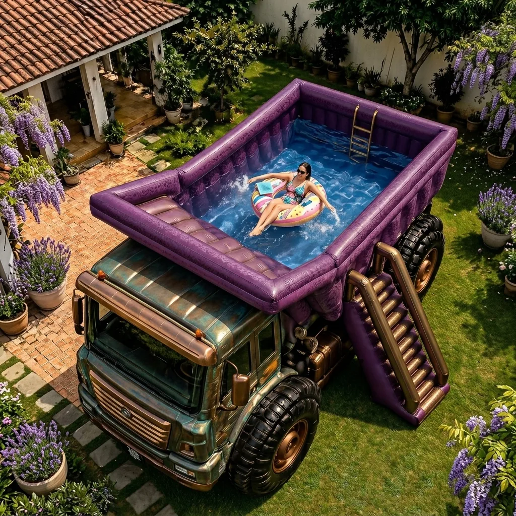 Comparing the Truck Shaped Inflatable Pool with Other Inflatable Pools: Features, Cost, and Play Value