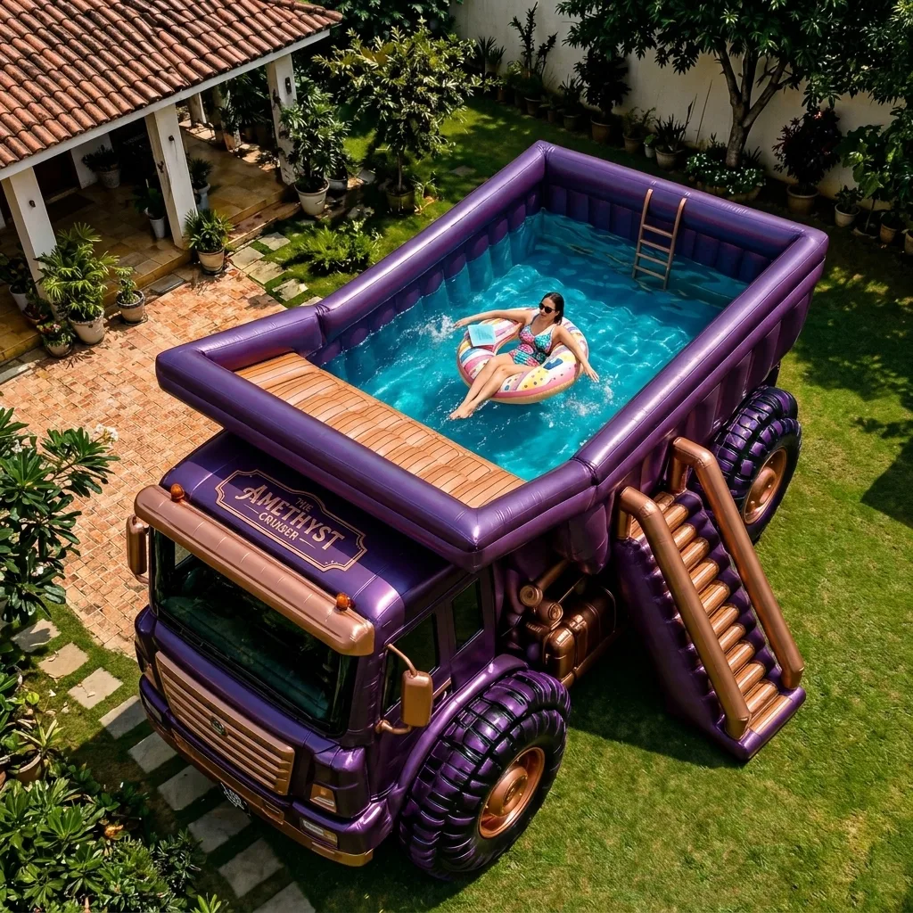 Comparing the Truck Shaped Inflatable Pool with Other Inflatable Pools: Features, Cost, and Play Value