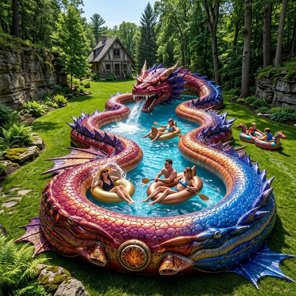 Understanding the Concept and Design of the Giant Dragon Inflatable Lazy River Pool