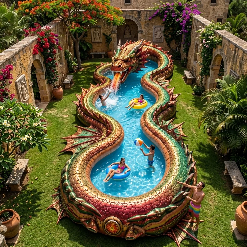 Understanding the Concept and Design of the Giant Dragon Inflatable Lazy River Pool