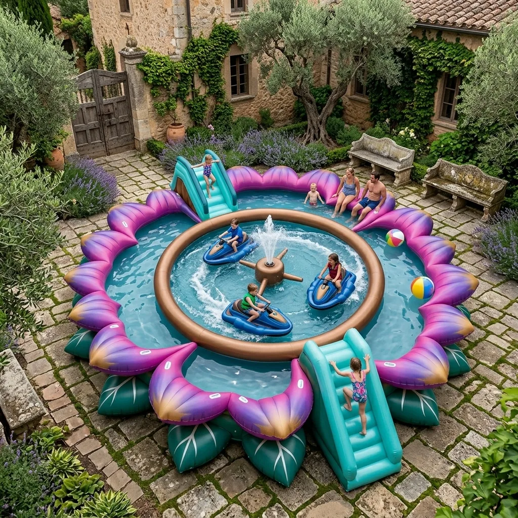 Understanding the Features and Design of the Giant Flower Inflatable Spin Pool