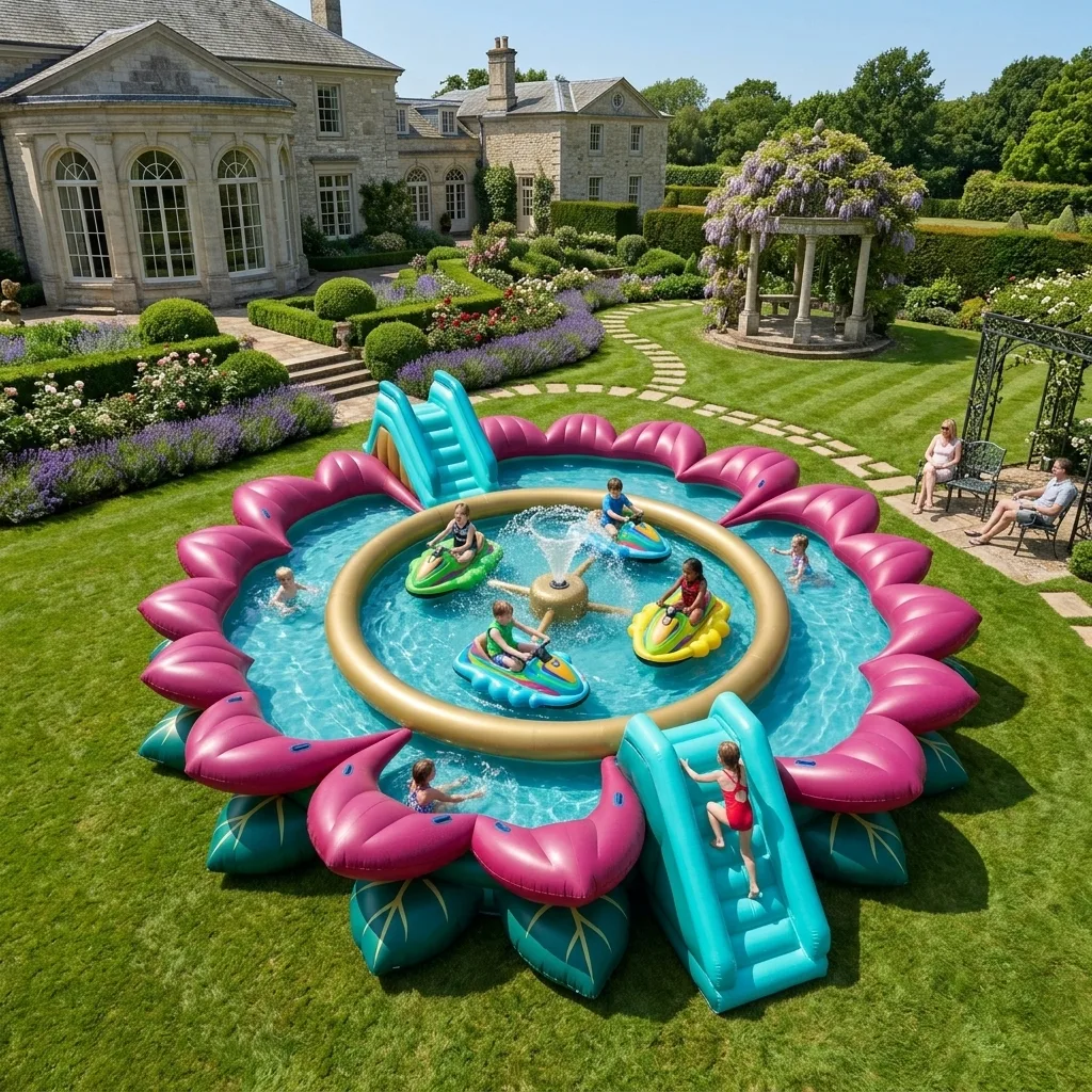 How to Use the Giant Flower Inflatable Spin Pool Effectively and Safely
