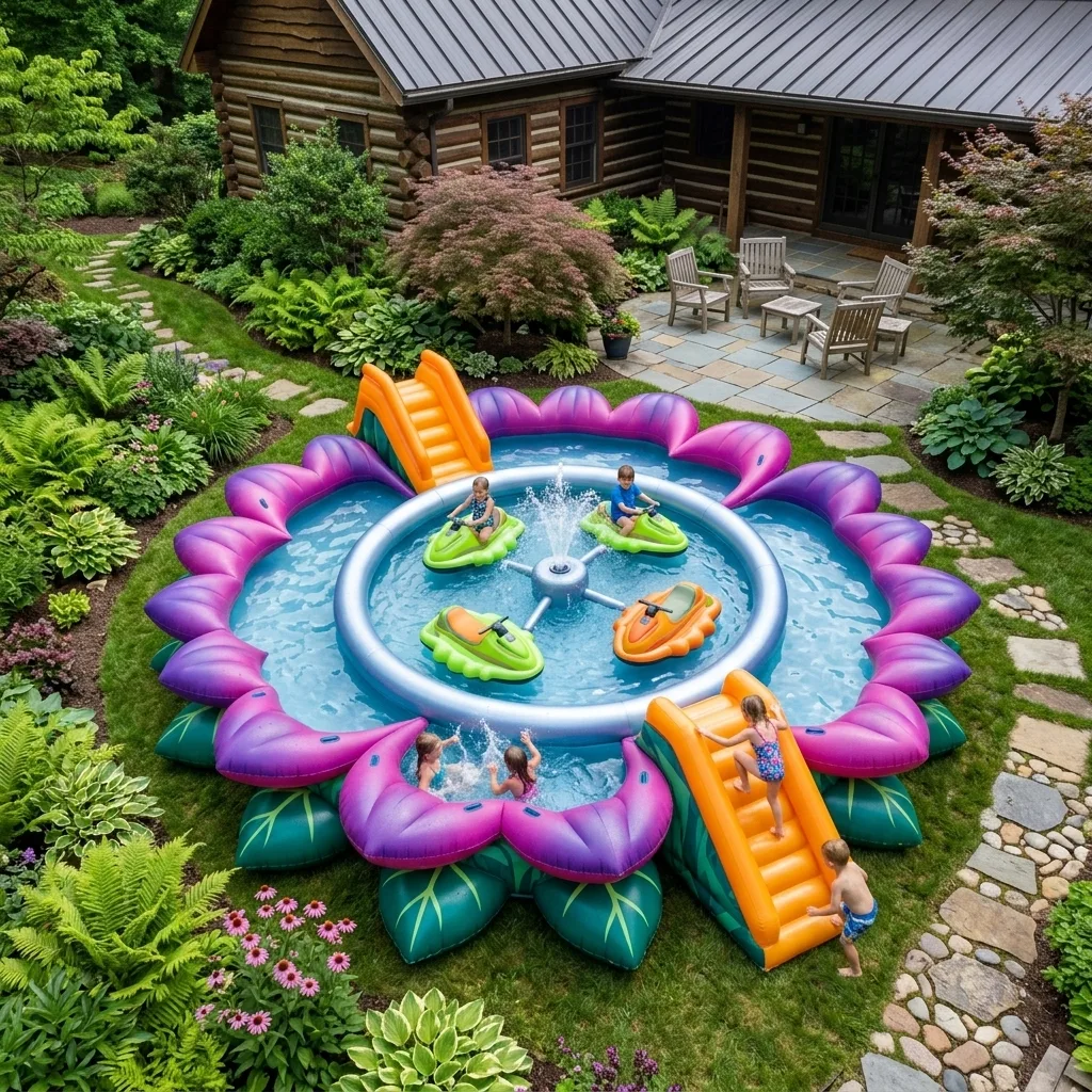 How to Use the Giant Flower Inflatable Spin Pool Effectively and Safely
