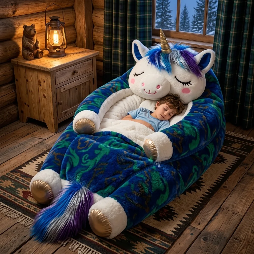 Wrap Up Your Adventure with the Hugging Unicorn Sleeping Bag - The Perfect Blend of Comfort and Magic