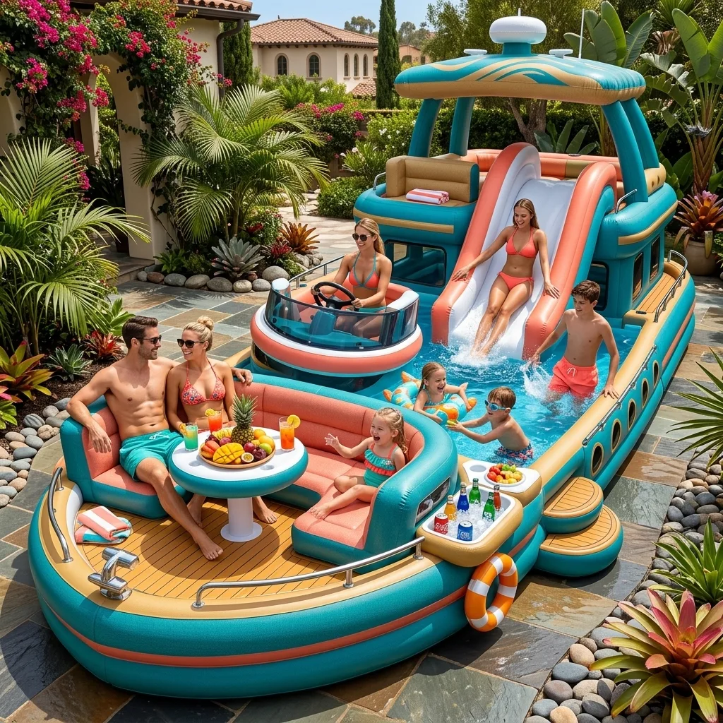 Elevate Your Party Experience with an Inflatable Party Yacht With Water Slide – The Ultimate Water Getaway