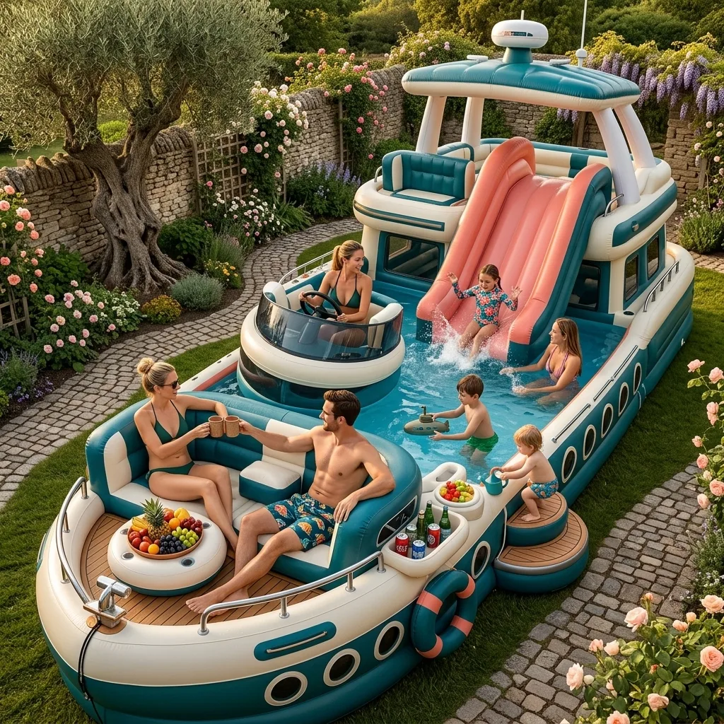 Elevate Your Party Experience with an Inflatable Party Yacht With Water Slide – The Ultimate Water Getaway