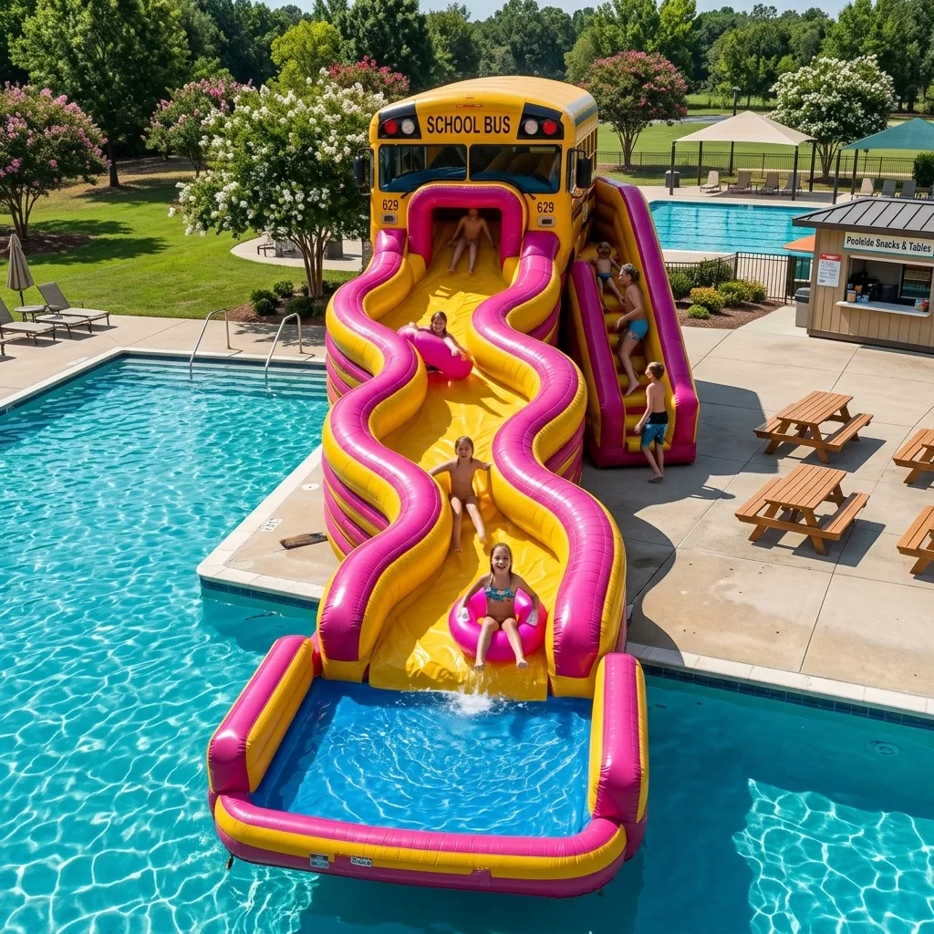 How to Use a Table School Bus Water Slide Effectively