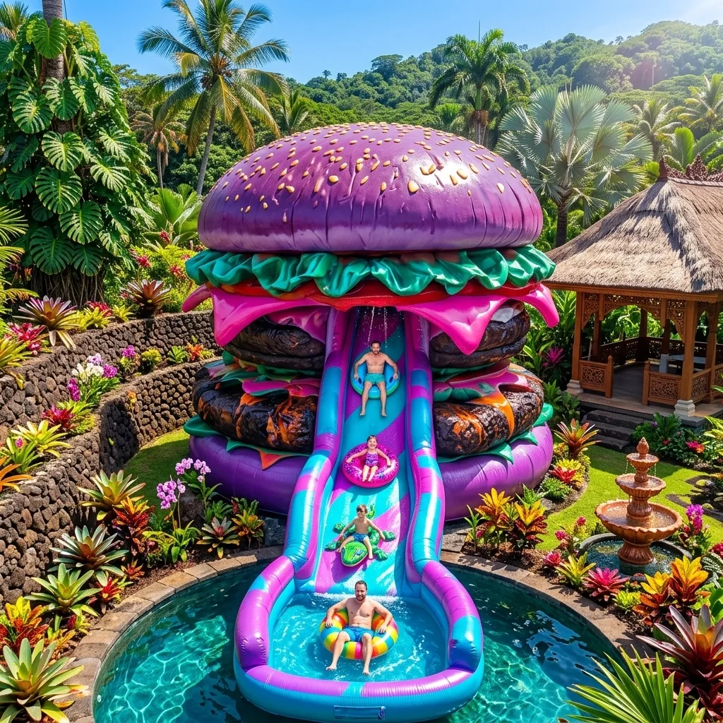 Dive Into the Fun: Exploring the Exciting World of the Giant Burger Water Slide Adventure