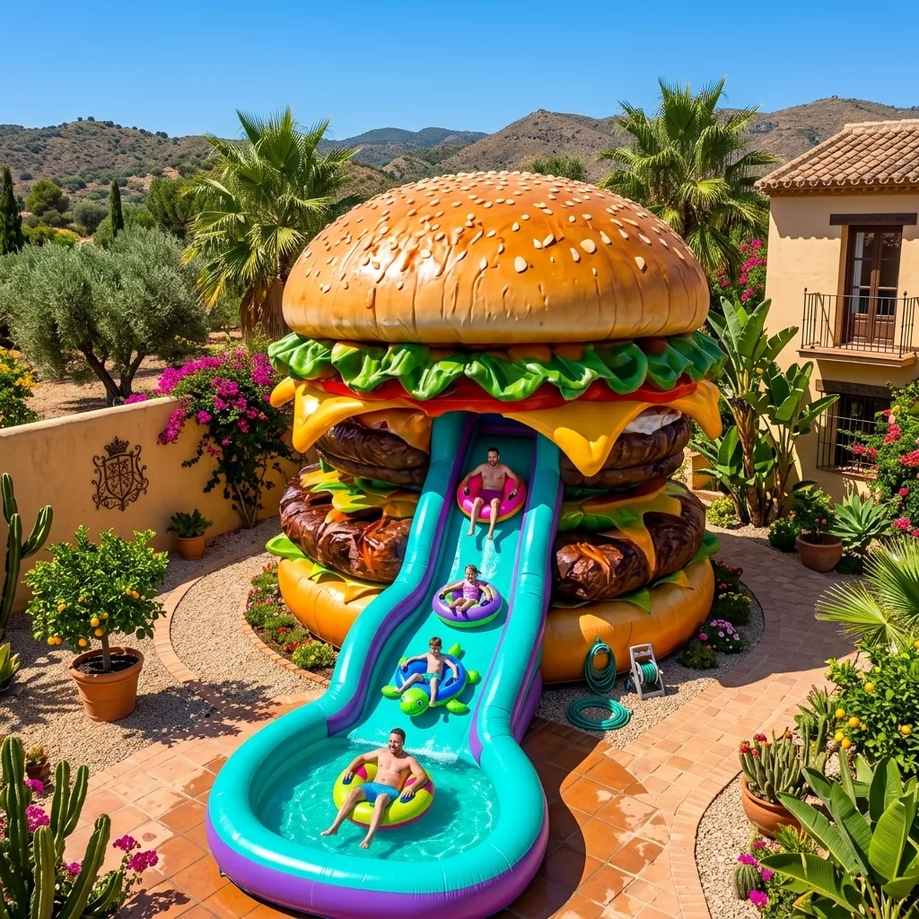Understanding the Allure of the Giant Burger Water Slide