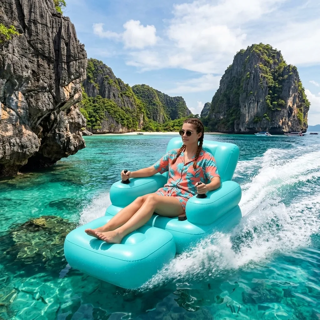1. ComfortMax Therapeutic Inflatable Chair Float (Electric Pump Style)